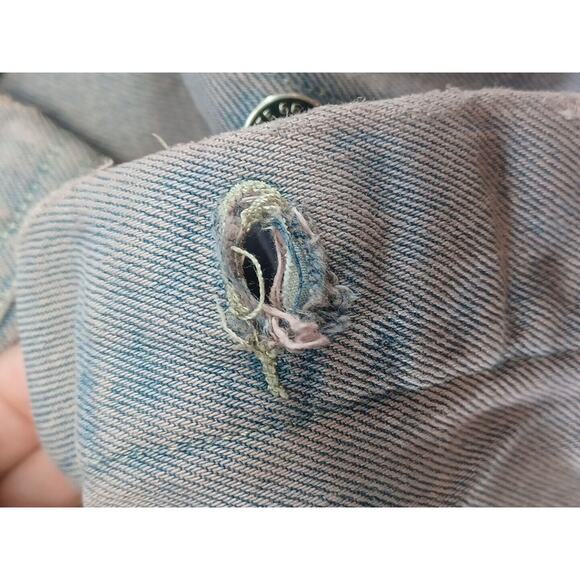 Route 66 Denim Jean Jacket Pink/Purple Size Medium Womens Button Up - Picture 6 of 9